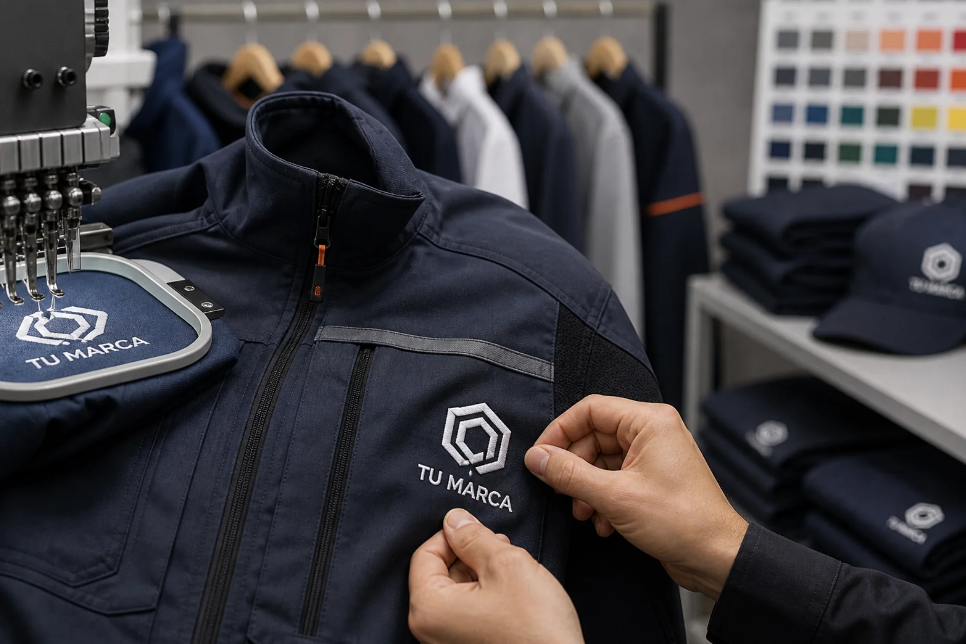 Personalización con bordado de marca Arbea Group
